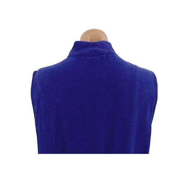 Tianello Purple Sleeveless Long Duster XS Tencel Rayon USA Made Button Front - Picture 5 of 9